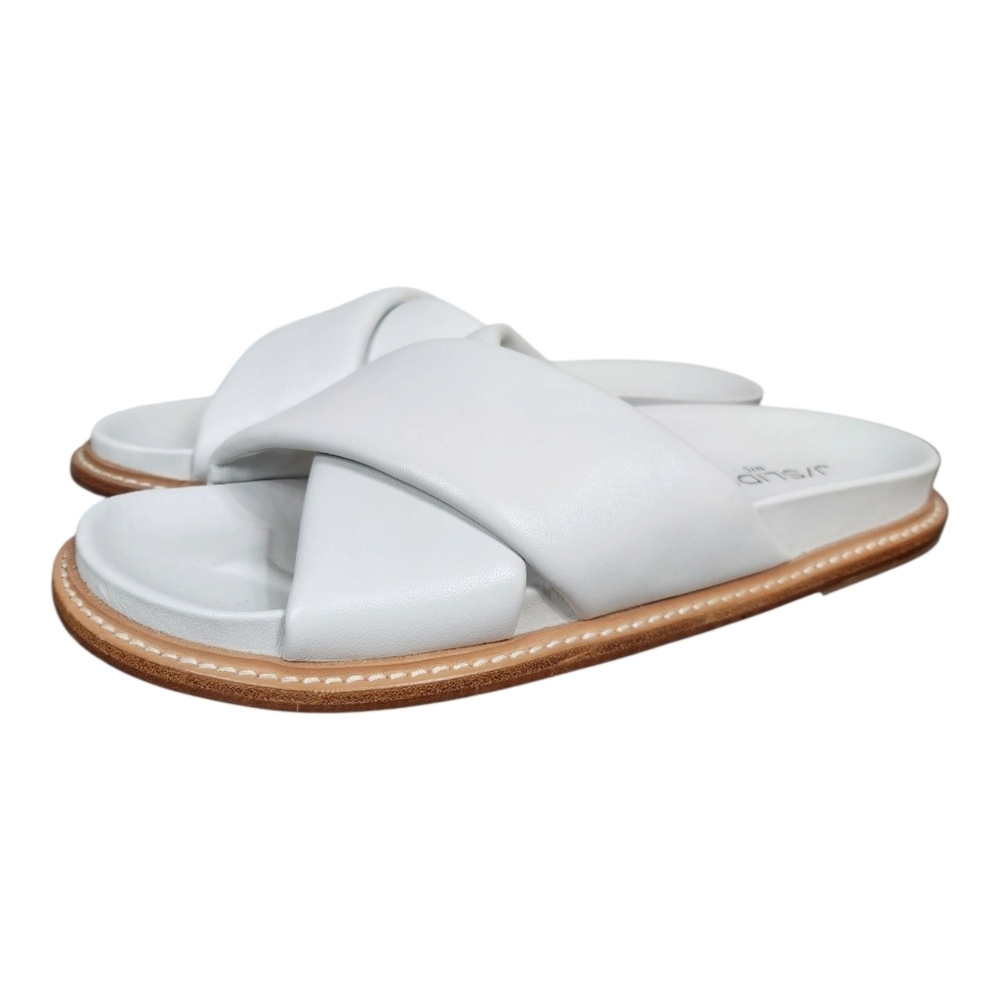 J/SLIDES White Roland Slide Sandal (9.5)